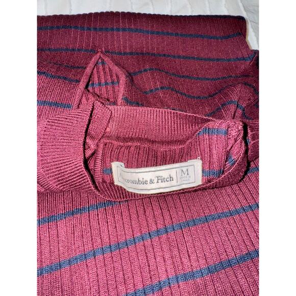 Abercrombie & Fitch Ribbed Knit Striped Bodycon Midi Dress Women’s Medium Preppy - Picture 6 of 16